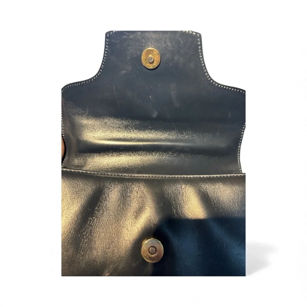 Vintage Bally Black Leather Top Handle Bag - Picture 7 of 12